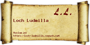 Loch Ludmilla névjegykártya